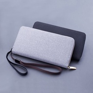 Beg Tangan Beg Telefon Bimbit Lelaki Tangan Memegang Dompet Kapasiti Besar Dompet Beg Zip Panjang Lelaki Dompet Kanvas D