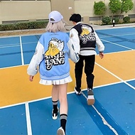 Áo Khoác Dù Bóng Chày Angel Land Nam Nữ Cặp - Chất Dù Gió 2 Lớp Bomber jackets thoitrangteenthienha