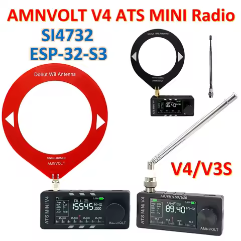 Upgrade SI4732 Mini Radio AMNVOLT V4/V3S ATS SI4732 DSP Radio FM AM SSB LSB USB Radio Receiver with 