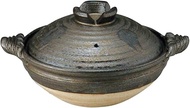 Santo Banko Ware Earthenware Pot, Brown, 11.2 inches (28.5 cm), 0.6 gal (2.3 L), Smoked No. 9 Pot, 1