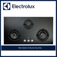 ELECTROLUX HOB EGT7637CK  78cm Built-in 3-Burner Gas Hob
