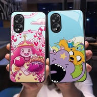 Z-4 Adventure Time Case Casing for OPPO Reno 11 A78 A98 A58 A79 A18 A38 8T 11F A60 5G HD Glass