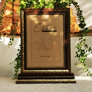 กรอบ a3 / กรอบกระจก / กรอบรูปขนาด a3 ( กรอบเปล่า )  สีทอง / สีโอ๊กทอง ไม้  2 นิ้ว  มีฐานใหญ่ 2 ชั้น 