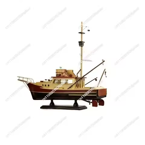 Wooden Jaws - 37cm Orca Model Shark Fishing Boat Movie Relative Items Custom Famous Boats Antique De