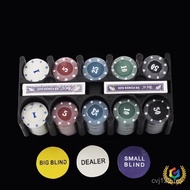 +200+Set Zhuang Led Chip Poker Set Substitute Poker 21 Point Set Tin Box Chip Texas Tablecloth KAY3