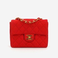CHANEL Vintage Red 17cm Mini Square Flap Bag