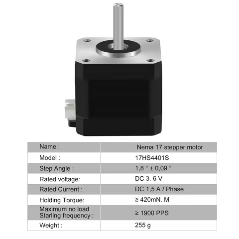 5Pcs/Lot Nema17 Stepper Motor 17HS4401S/17HS4401 4‑Lead 1.5A 42BYGH 42 Motor For 3D Printer CNC XYZ 