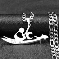 Hebrew Letter Hai Chai Symbol Pendant Necklace For Women Men Stainless Steel Jewish Life Symbol Neck