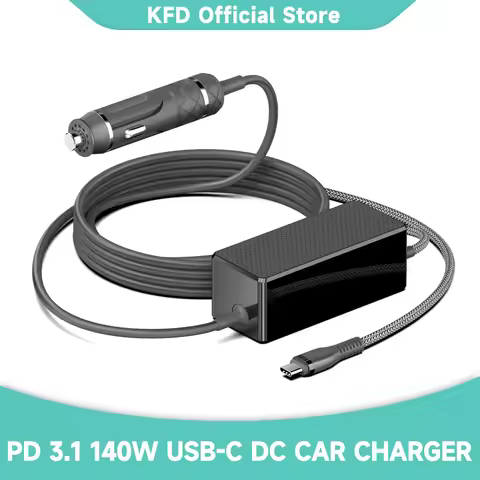 140W 28V 5A USB-C TYPE C Car Charger for HP OMEN Transcend14 Spectre x360 16 Power Supply Msi Presti