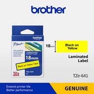 Brother Original TZe-641 Black on Yellow 18mm Genuine Laminated Tape TZe641 TZ641 TZ-641
