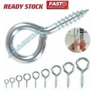 [10 PCS] Zinc Plated Screw Eye 4 , 5 , 6 , 8 , 10 , 12 / Eye bolt / Eye Screw / HOOK 羊眼圈