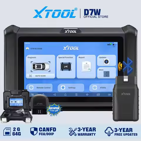 XTOOL D7W D7 BT Bluetooth Diagnostic Tool All System Car Automotive Scanner ECU Coding Bidirectional