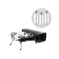 【Iwatani岩谷】Forewind折疊卡式瓦斯爐-2.2kW-黑色-贈瓦斯罐3入