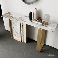 Light Luxury Stainless Steel Household Stone Plate Console Tables Modern Altar Side View Hallway Corridor Narrow Tables