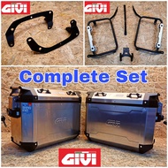 GIVI Aluminum Side Box Complete Set Versys 650 10-14 Monorack Bracket Alloy Box Steel Box Kawasaki V