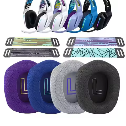 G 733 Earphone Ear Pads For Logitech G733 Earpads Sponge Soft Foam Cushion Replacement Headphones Ac
