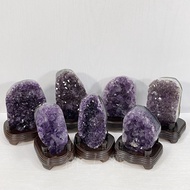 [Yuguzhai] Selected Natural Uruguay High-End Amethyst Crystal Cave Chip Flower Cornucopia Strong Magnetic Field Desk Decoration Feng Shui Lucky Ornaments With Seat 0110