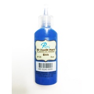 3d Embossed fabric paint blue Patty 3d doodle (blue slick)