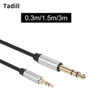 [dksqer] 3.5mm to 1/4 inch Stereo Audio Cable Headphone Adapter 3.5 mm 1/8 inch Male to