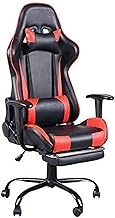 Gaming Chair, Ergonomic Office Chair Racing Chair Reclining Rotatable Gaming Chair Office Armchair with Footrest Armchair,Red Anniversary