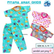 QKIDS Children's Pajamas for Boys and Girls Size S Ages 2-3 Years Short Sleeves Long Pants