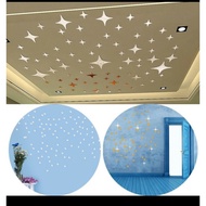 50pcs 3D STAR Crystal Mirror Wall Sticker For Decoration-KCW