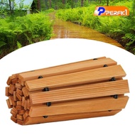 [Perfk1] Wooden Garden Path (16.93 Inches Wide) Portable Curved Outdoor Walkway, Patio Path for Even