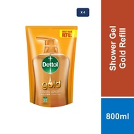 [Bundle of 4] Dettol Shower Gel Gold 800ml