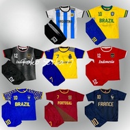 PROMO SETELAN JERSEY BOLA ANAK TERMURAH/ JERSEY PIALA DUNIA/ TIMNAS BRAZIL ARGENTINA ALNASSR PORTUGA