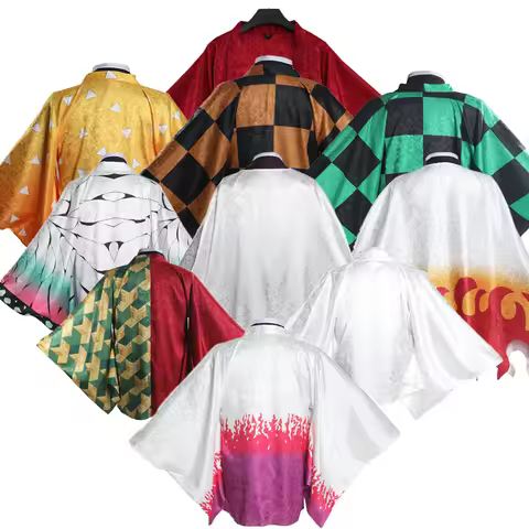 Kamado Tanjirou Brocade Cosplay Cape Kochou Shinobu Rengoku Kyoujurou Tomioka Giyuu Haori Yukata Cas
