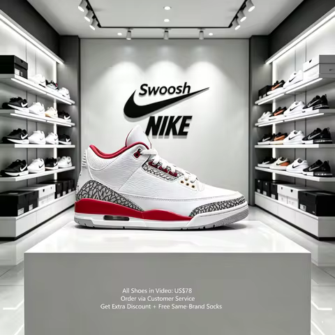 Nike AIR JORDAN 3 AJ3 Unisex Retro Basketball Shoes Casual Sports Shoes 398614-126