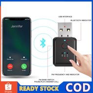 Usb Bluetooth FM Transmitter Audio Transmitter Mini Adjust The FM Frequency Two-in-One USB Bluetooth
