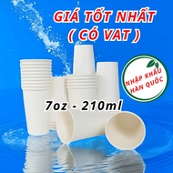 Korean 7oz 210ml paper cup - 7oz Korean paper cup - Disposable paper cup - Imported goods (VAT inclu