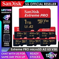 SanDisk Extreme PRO microSD Card Full 4K V30 U3 UHS-I C10 32GB 100mb/s 64GB 128GB 256GB 400GB 512GB 1TB 200mb/s QXCG QXCU QXCD 12BUY.MEMORY