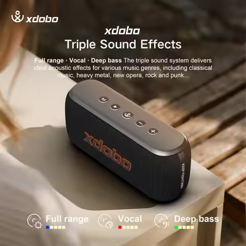 4000mAh XDOBO X8 4 60W high fidelity bass Bluetooth speaker portable IPX6 waterproof high-definition