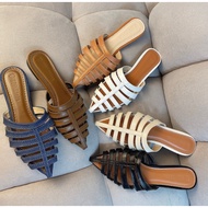 Hottrend 1cm low heel pointed toe mules (small size increased by 1-2 sizes)