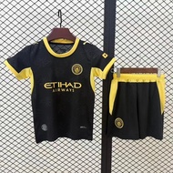 26-27 Man Club Away Jersey Kids HAALAND #9 CHERKI #10 FODEN #47 Football Shirt Set #268147
