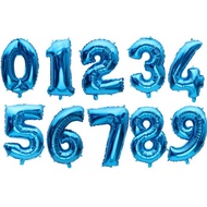 ><] 60cm Blue Number Foil Balloon