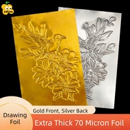 ADREE Engraving Drawing paper, Gold Foil 20*30cm Aluminum Foil Art Paper, making Handmade Engraving 
