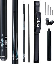 CRICAL Carbon Fiber Pool Cue Set 12.5mm Tip 58-inch Professional Pool Stick Set for Adults Low Defle