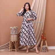 Large seno batik dress - latest batik dress - modern batik dress