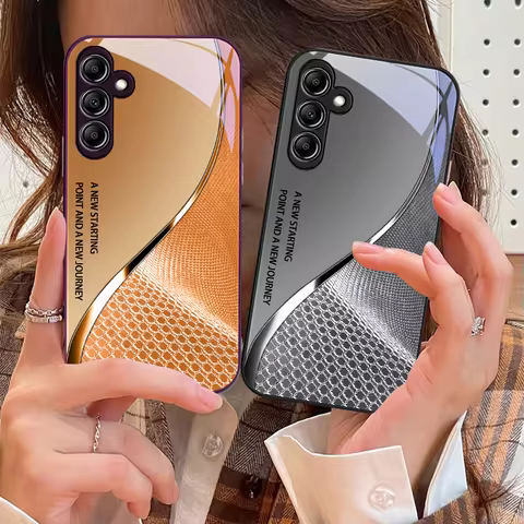 Tempered Glass Phone Case For Samsung Galaxy A14 4G 20 30 52 20S 21S 22 A25 32 33 34 42 50 51 53 54