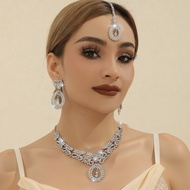 Ladies Crystal Jewelry Set Bollywood Jewelry Set Necklace Earrings Set Wedding Party Jewelry