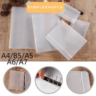 SIMPLESHOPLS A4/B5/A5/A6/A7 File Folder Fashion  Refillable Journal Diary Stationery Notepad Cover