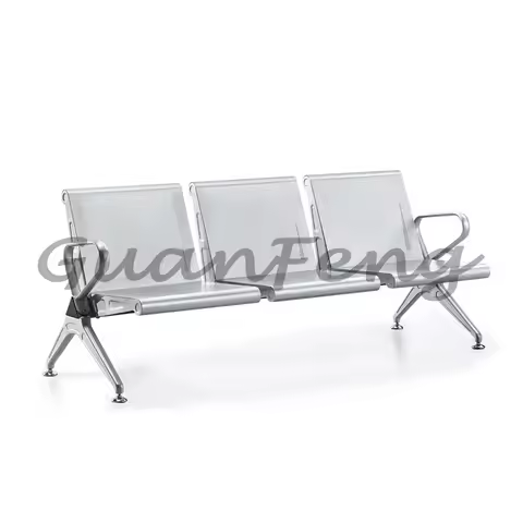 Waiting Chair, Stainless Steel Airport Bench, Three-seat Waiting Chair Plus , Bus Station Row Bench