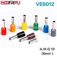 Ferrules E6012 InsulatedSkun 6mm Cable 300V Terminal Block Crimp Connector