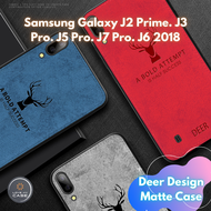 Samsung Galaxy J2 Prime. J3 Pro. J5 Pro. J7 Pro. J6 2018 Fabric Touch Deer Design Phone Back Case