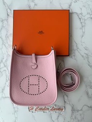 Hermes Mini Evelyne ll 3Q Rose Sakura 銀扣