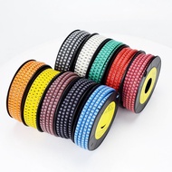 One Roll OF 0 To 9 Number 0.75mm²-6mm² Cable Wire Marker Spiral Wrapping Colored 18AWG-12 AWG EC-0 E