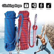 GREGORY-เชือกโรยตัว เชือกปีนเขา อุปกรณ์ปีนเขา แดง Climbing Rope เชือกปีนเขากลางแจ้ง ปีนหน้าผา เชือกหลบหนี เชือกปีนเขาน้ำแข็งเชือก พร้อม ตัวล็อคเชือก ยาว 20เมตร Outdoor Rock Climbing Rope Escape Rope LifeSaving Rope Safety Rope